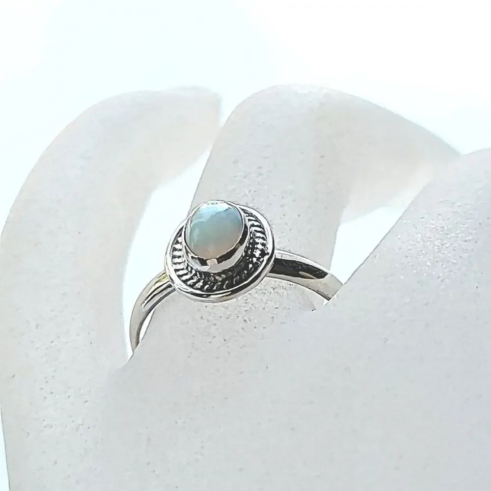 Sterling Silver Ethiopian Opal Ring -